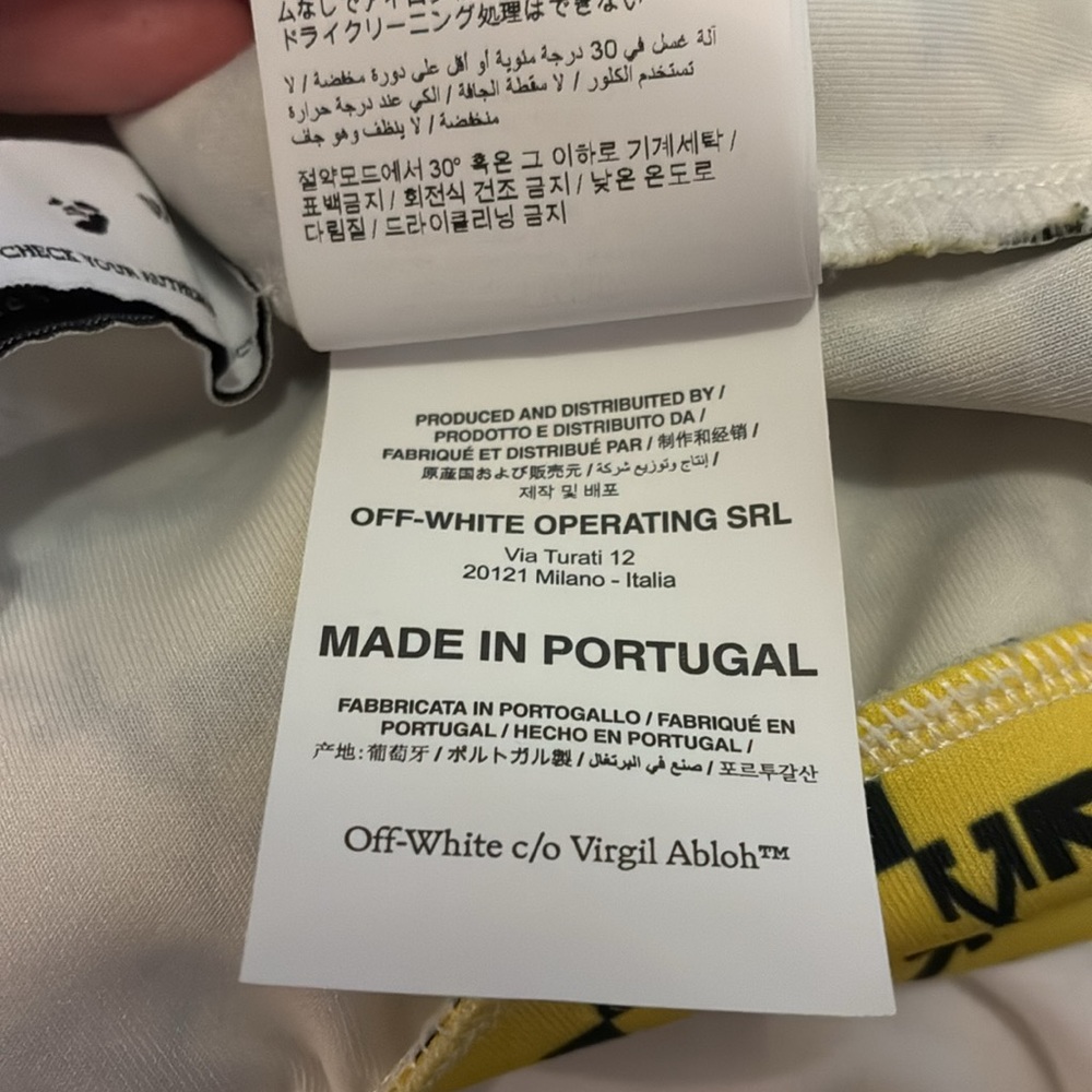 OFF-WHITE Athleisure Monogram Hoodie Blue/Green/Yellow Size S - Picture 13 of 16